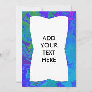 Funky Cool Tone Wavy Marbled Blank Card