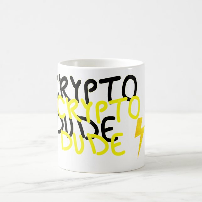 Funky Crypto Dude Energy Power Sign Coffee Mug (Center)