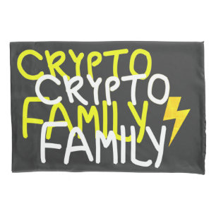 Funky Crypto Family Energy Power Sign Pillowcase