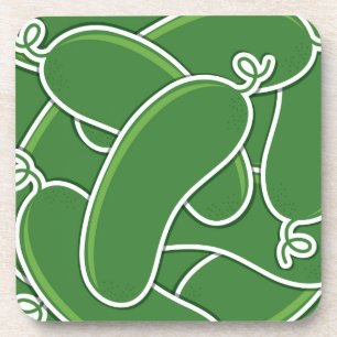 Funky cucumber coaster