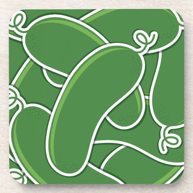 Funky cucumber coaster (Front)