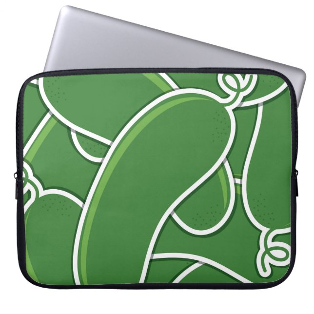 Funky cucumber laptop sleeve (Front)