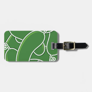 Funky cucumber luggage tag