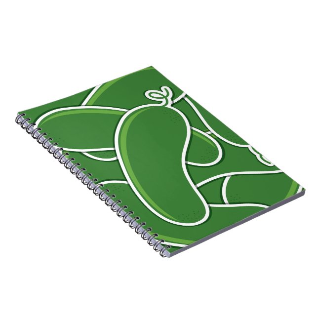 Funky cucumber spiral notebook (Right Side)