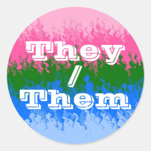Funky Customisable Pronoun Omniromantic Pride Flag Classic Round Sticker