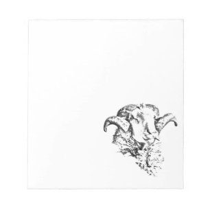 Funky Cute Sheep Ram Notepad