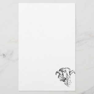 Funky Cute Sheep Ram Stationery