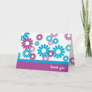 Funky Daisies Thank You Card