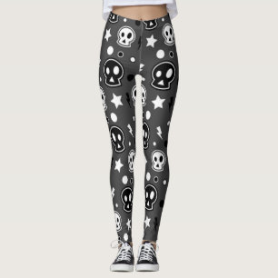 Funky Dark Skull Pattern Leggings