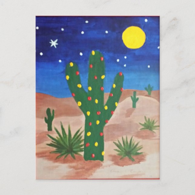 Funky Desert Christmas Postcard (Front)