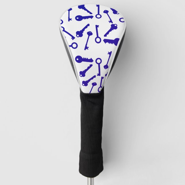 Funky Different Key Shapes Keys Pattern Golf Head Cover (Front)