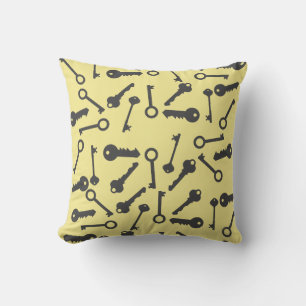 Funky Different Key Shapes Pattern Cushion Pillow