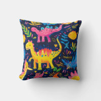 Funky Dinosaur Hand Painted Colourful Pattern