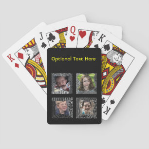 Funky Doodle Picture Frame Collage Playing Cards