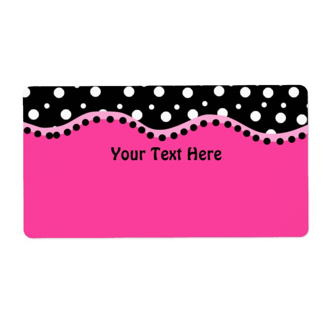 Funky Dots Avery Label (Front)