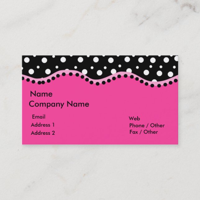 Funky Dots Business Card (Front)