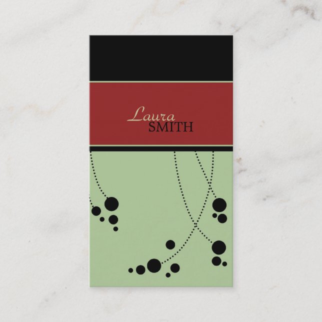 Funky Dots Business Cards (Front)