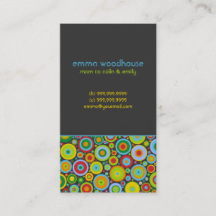 "Funky Dots 'n' Stripes" Mummy Business Card