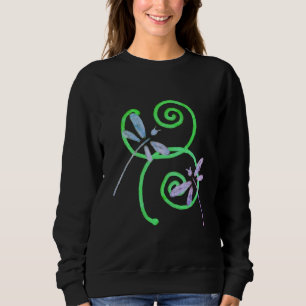 Funky Dragonflies Abstract Art to Wear Sweatshirt