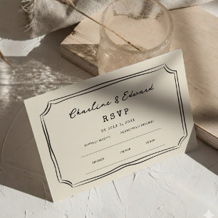 Funky Drawing Wedding Website   RSVP QR  Enclosure Card