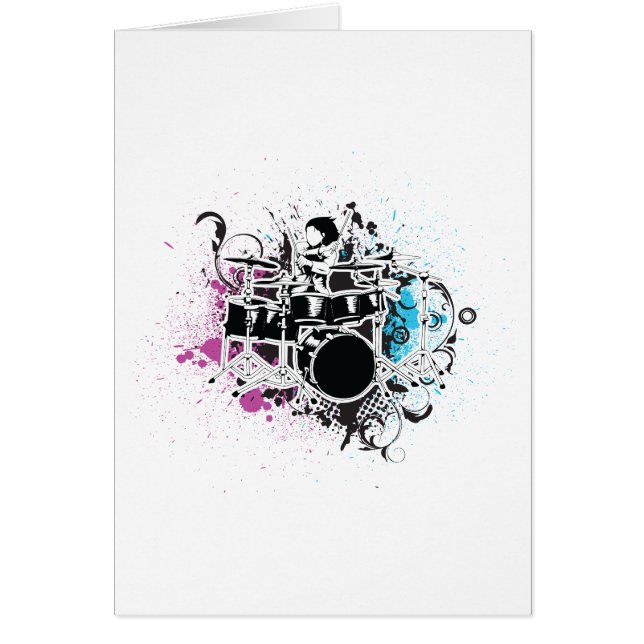 funky drummer vector design (Front)