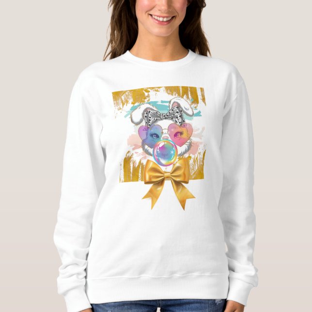 Funky Easter Rabbit  Sweatshirt (Front)