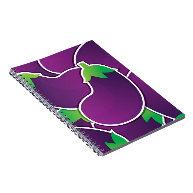 Funky eggplant spiral notebook (Right Side)