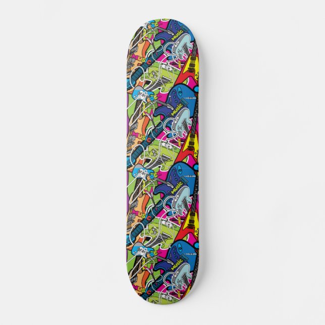 Funky Electric Guitar  Skateboard (Front)