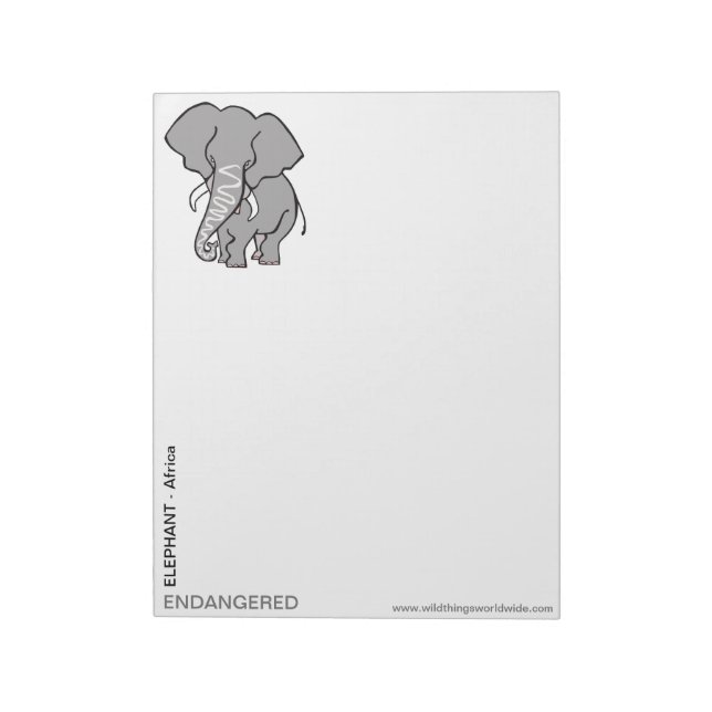 Funky ELEPHANT -Animal lover - Notepad (Rotated)