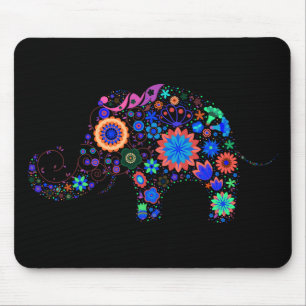 Funky Elephant Mouse Pad