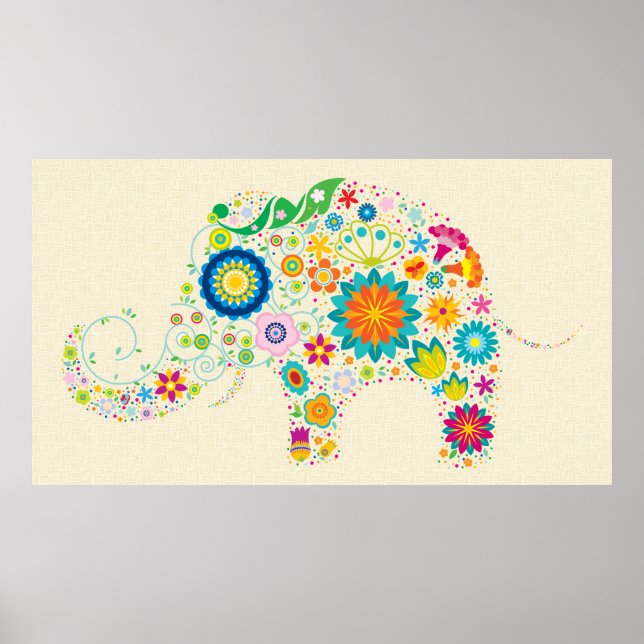 Funky Elephant Poster (Front)