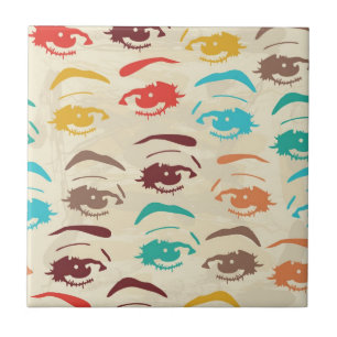 Funky Eyes Graphic Design Tile