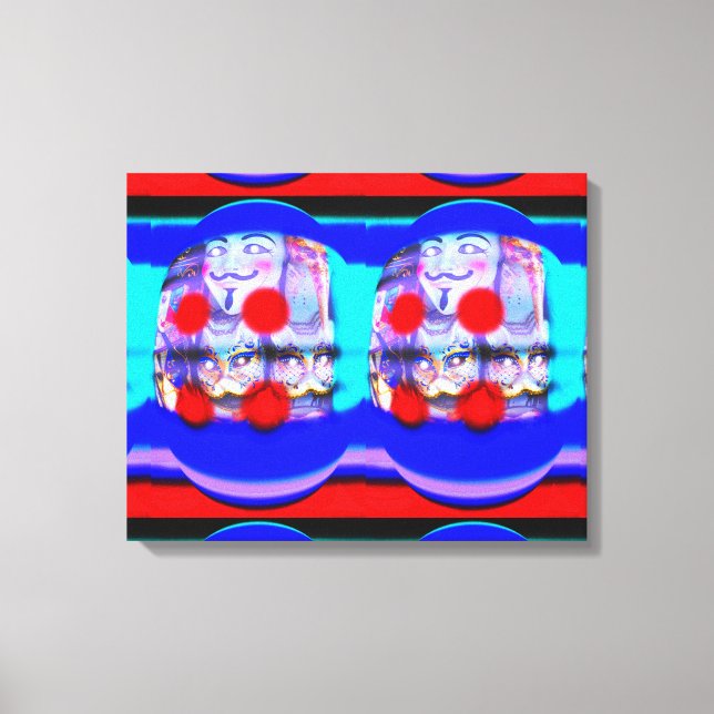 Funky fantasy eggs art canvas print (Front)