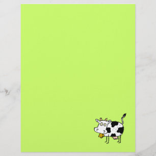 Funky Farm Cow Recycled Letterhead Paper