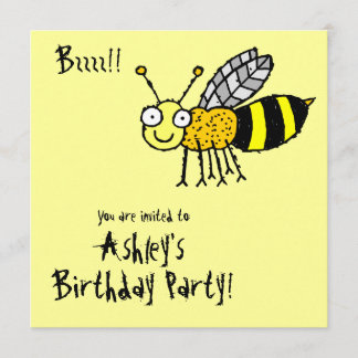 Funky Farm Honey Bee (Birthday) Party Invitation