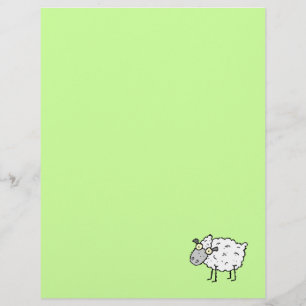 Funky Farm Sheep Recycled Letterhead Paper