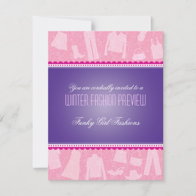 Funky Fashion Show Invitation (Front)