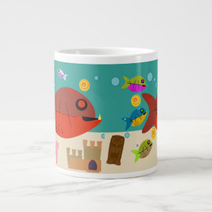 Funky Fifties Fish Tank Large Coffee Mug