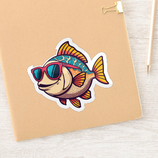 "Funky Fish with Sunglasses Sticker