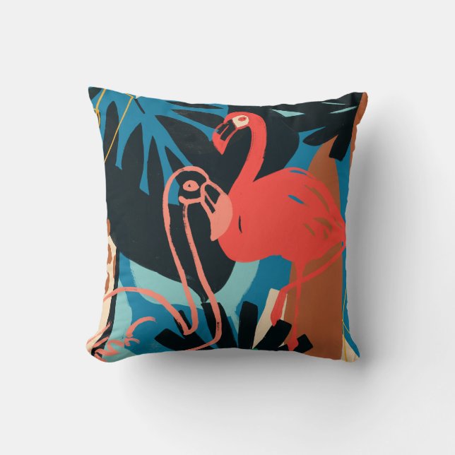 Funky Flamingo Cushion (Front)