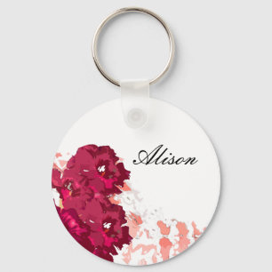 Funky Flora - Button Keychain