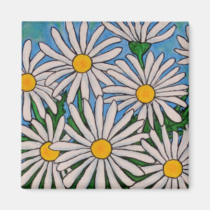 Funky Floral Daisy Magnet