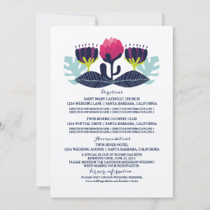 Funky Floral Information Card