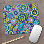 Funky Floral Pattern in trendy colors Mouse Pad<br><div class="desc">A fun design for women and teens.</div>