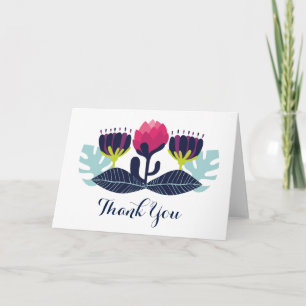 Funky Floral Thank You Card