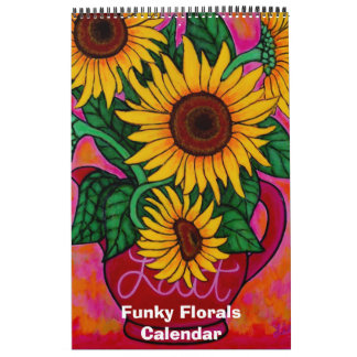 Funky Florals Single Page Calendar