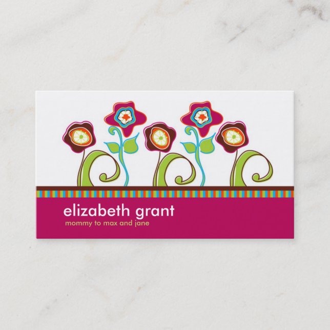 Funky Flower Business Calling cards (Front)