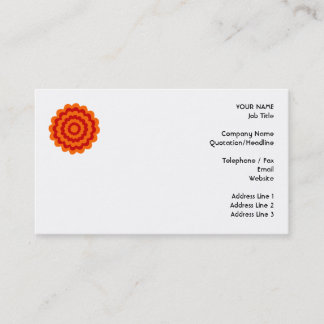 Funky Flower in Orange and Red. Business Card