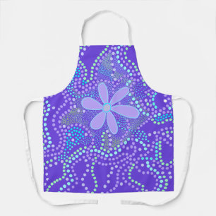 Funky Flower Purple Apron