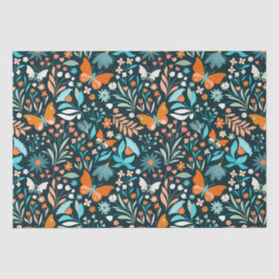Funky Flowers and Butterflies Tissue Paper